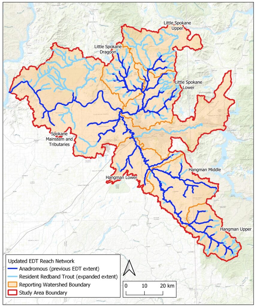 Spokane River Watershed Map